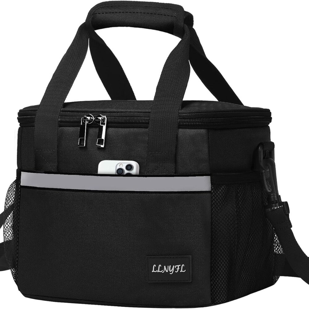 Insulated - Leak-Proof Reusable Lunch Box For Men & Women, 12-Can Portable Coole